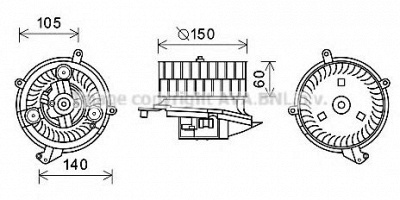 AVA QUALITY COOLING ms8623 -  Электродвигатель, вентиляция салона